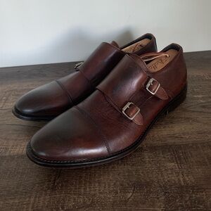 To Boot New York Adam Derrick Brown Monk Strap Leather Shoes Mens Sz 9.5 M
